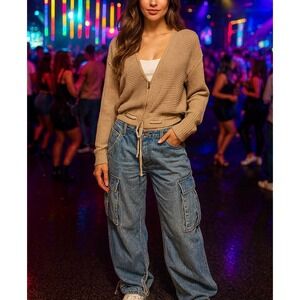 Zara Tan Cardigan Sweater